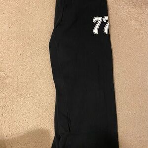 Black wide leg sweatpants from urban planet.